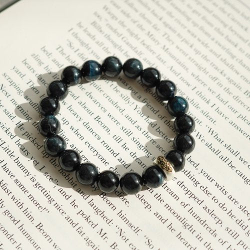 藍虎眼石貔貅吞金生肖轉運14KGF手鏈