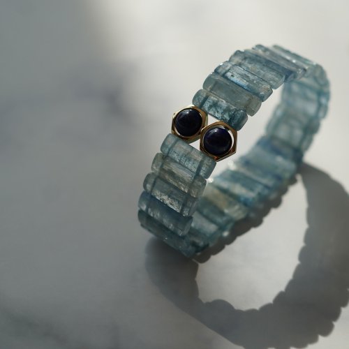 藍晶石青金石14KGF手排手鏈