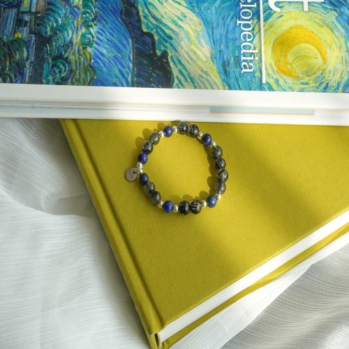 黑髮晶青金石手鏈