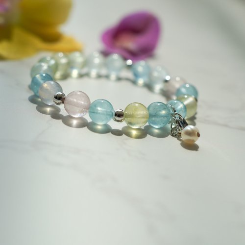 摩根石淡水珠14KGF手鏈