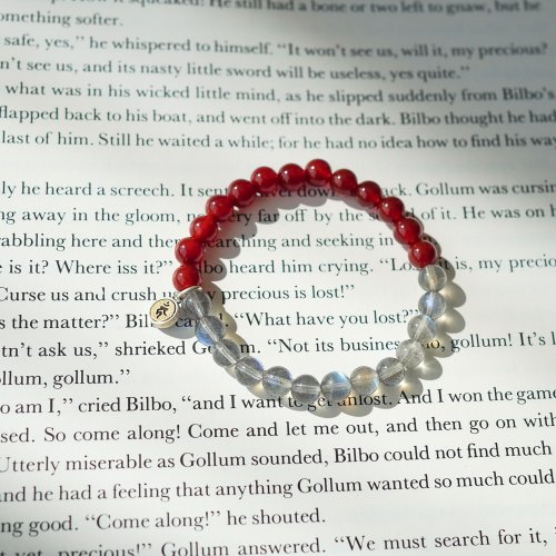 紅瑪瑙拉長石生肖轉運925純銀手鏈