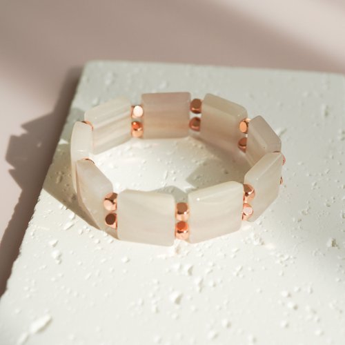 粉晶14KGF手排手鏈