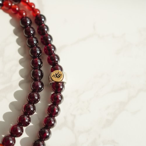 石榴石紅瑪瑙生肖轉運925純銀手鏈