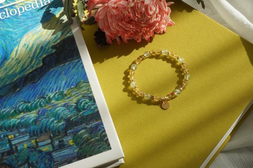 金髮晶葡萄石14KGF手鏈