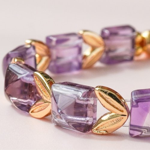 金字塔巴西紫水晶手排手鍊