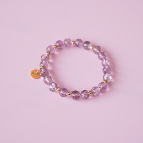 紫阿塞水晶14KGF手鏈