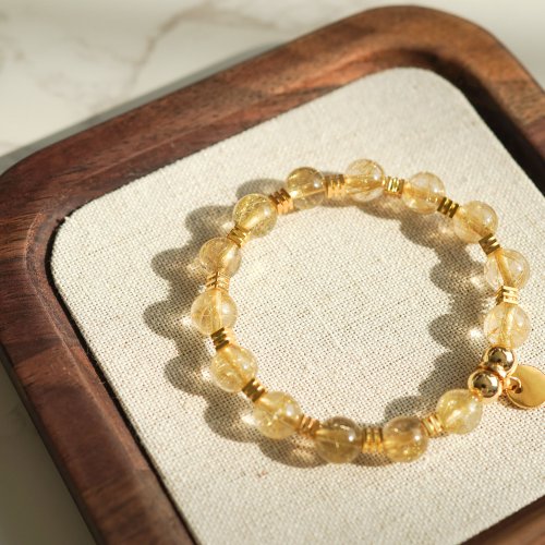 7A金髮晶14KGF手鏈