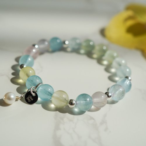 摩根石淡水珠14KGF手鏈