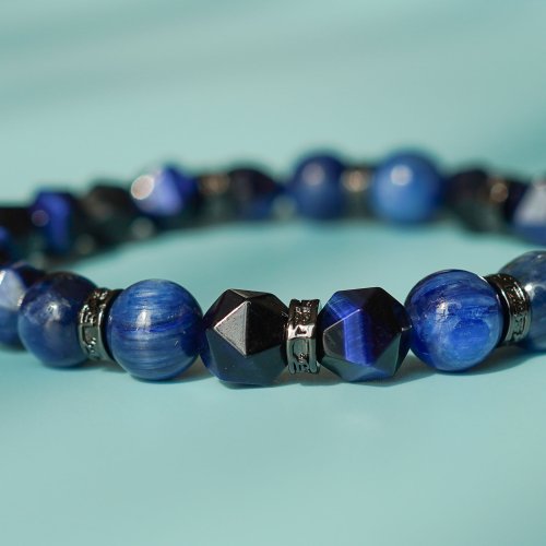 切面藍虎石藍晶石14KGF手縺