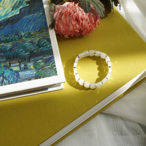 藍月光石14kGF手排手鏈