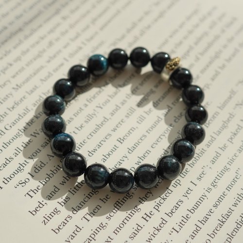 藍虎眼石貔貅吞金生肖轉運14KGF手鏈