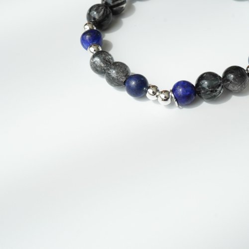 黑髮晶青金石手鏈