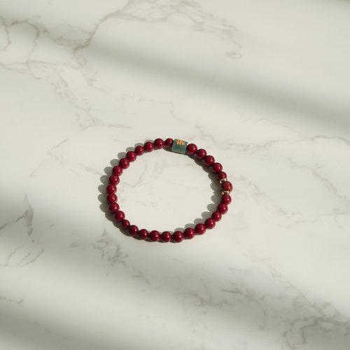 天然原礦轉運紫晶砂晶體砂翡翠六字真言珠925純銀手鏈