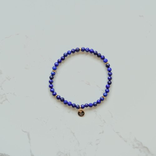 切面青金石925純銀手鏈