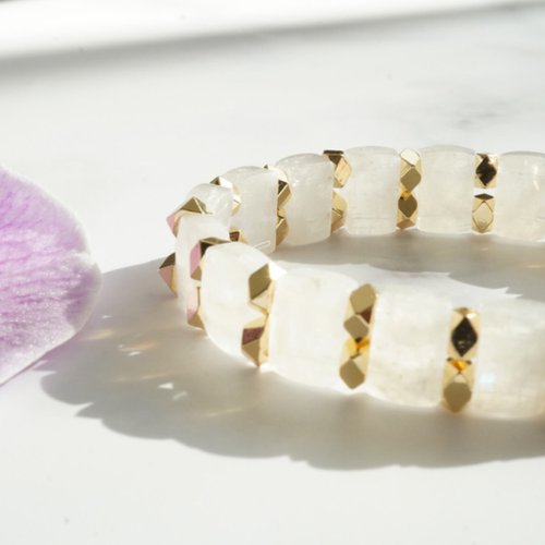 藍月光石14kGF手排手鏈