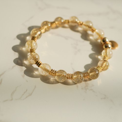 7A金髮晶14KGF手鏈