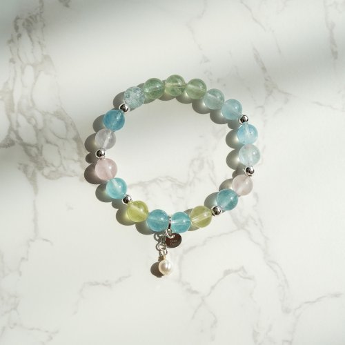 摩根石淡水珠14KGF手鏈