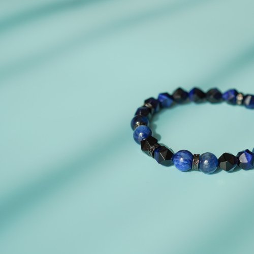 切面藍虎石藍晶石14KGF手縺