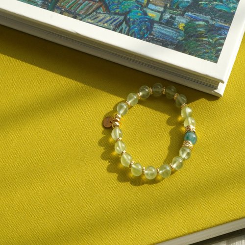 藍晶石葡萄石14KGF手鏈