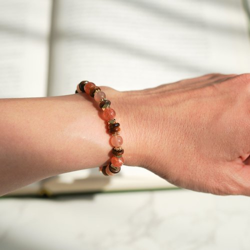 阿魯沙太陽石虎眼算盤14KGF手鏈