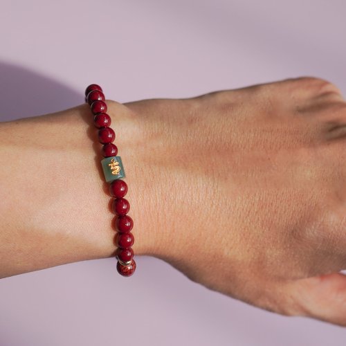 天然原礦轉運紫晶砂晶體砂翡翠六字真言珠925純銀手鏈