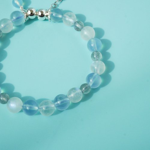 海藍寶藍月光拉長石14kGF手鏈