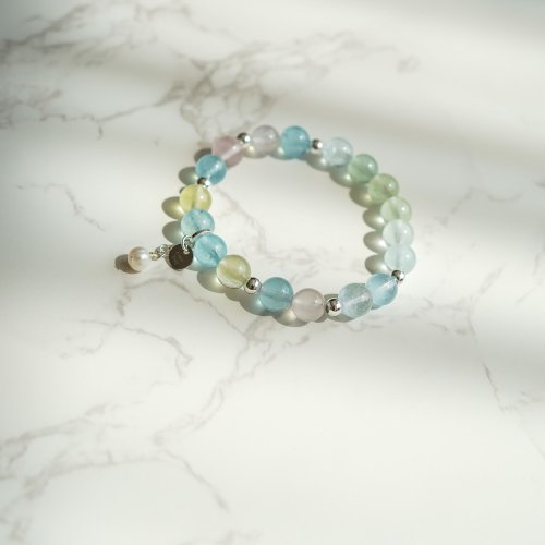 摩根石淡水珠14KGF手鏈