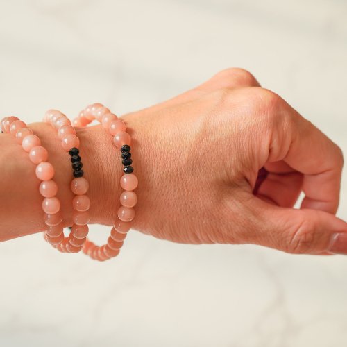 太陽石切面黑碧璽項手鏈