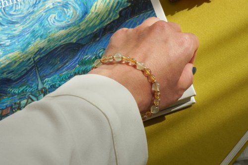 金髮晶葡萄石14KGF手鏈