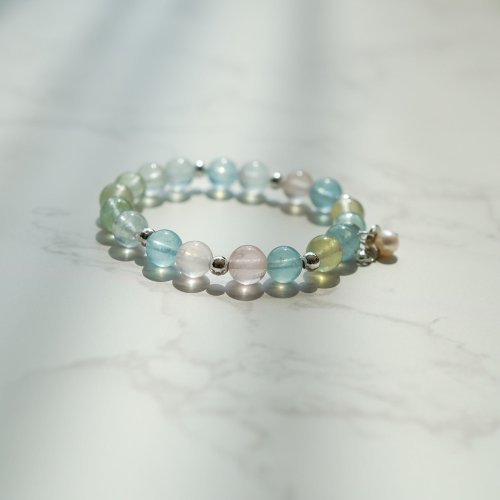 摩根石淡水珠14KGF手鏈