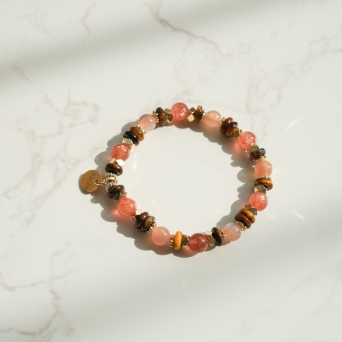 阿魯沙太陽石虎眼算盤14KGF手鏈