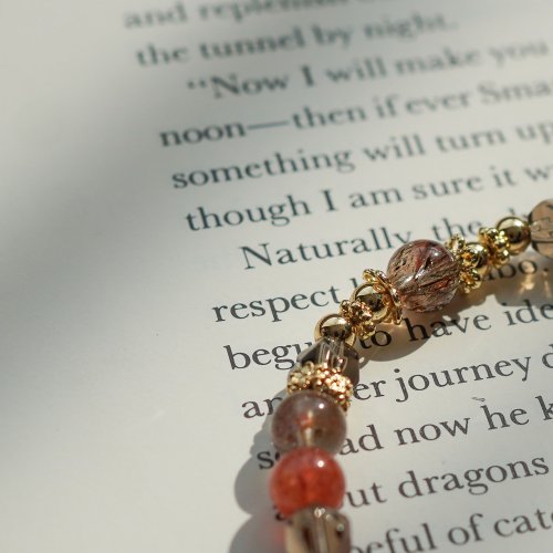 黑金超七阿魯沙茶晶14KGF手鏈