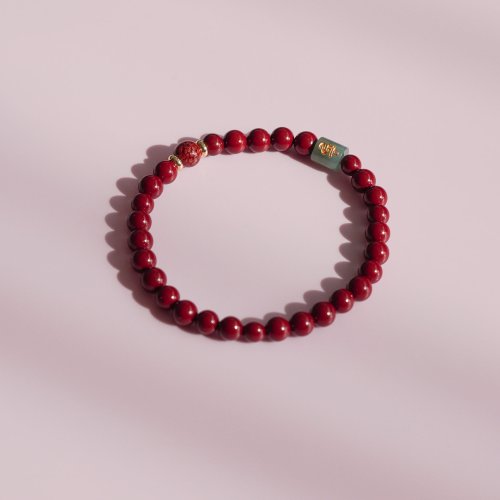 天然原礦轉運紫晶砂晶體砂翡翠六字真言珠925純銀手鏈