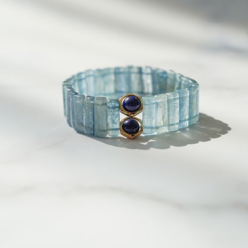 藍晶石青金石14KGF手排手鏈