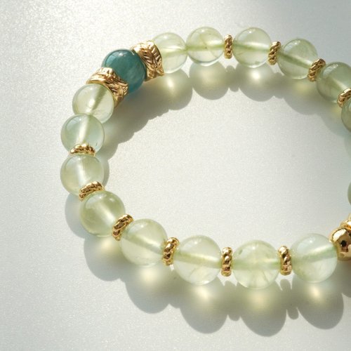 藍晶石葡萄石14KGF手鏈