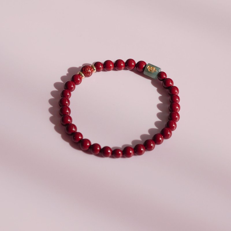 天然原礦轉運紫晶砂晶體砂翡翠六字真言珠925純銀手鏈