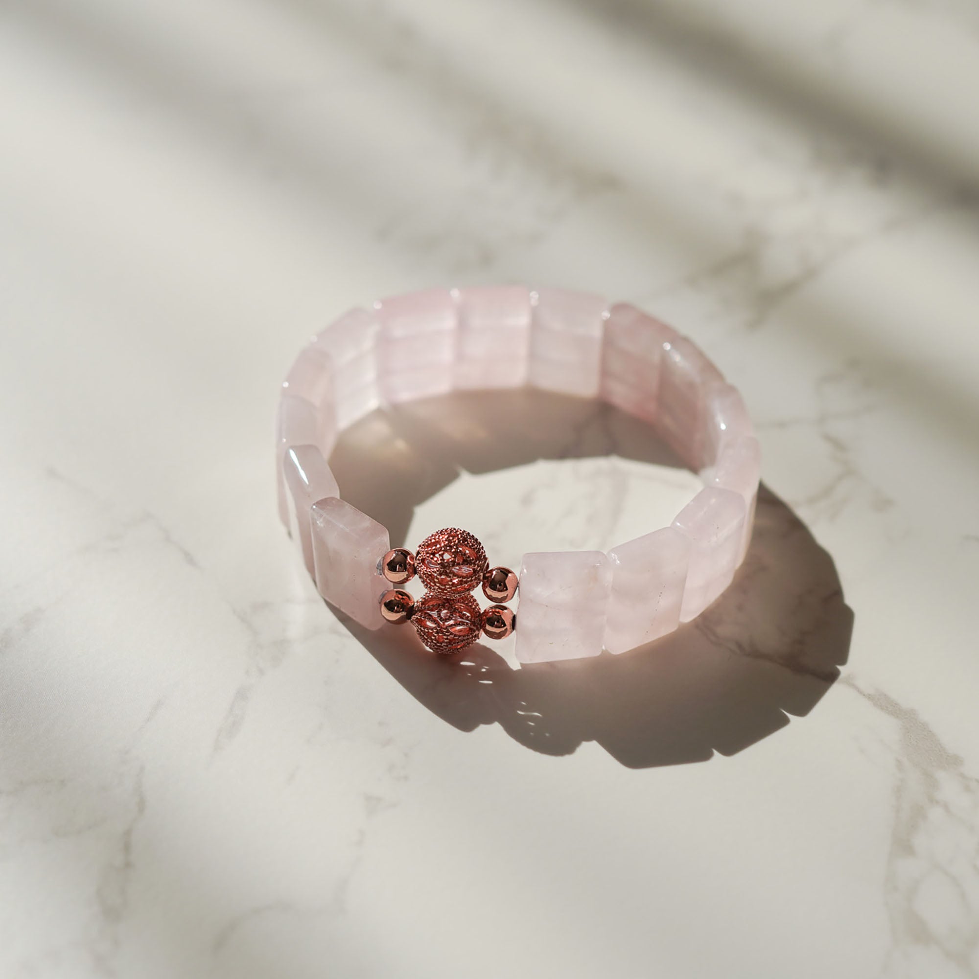 粉晶14KGF手排手鏈