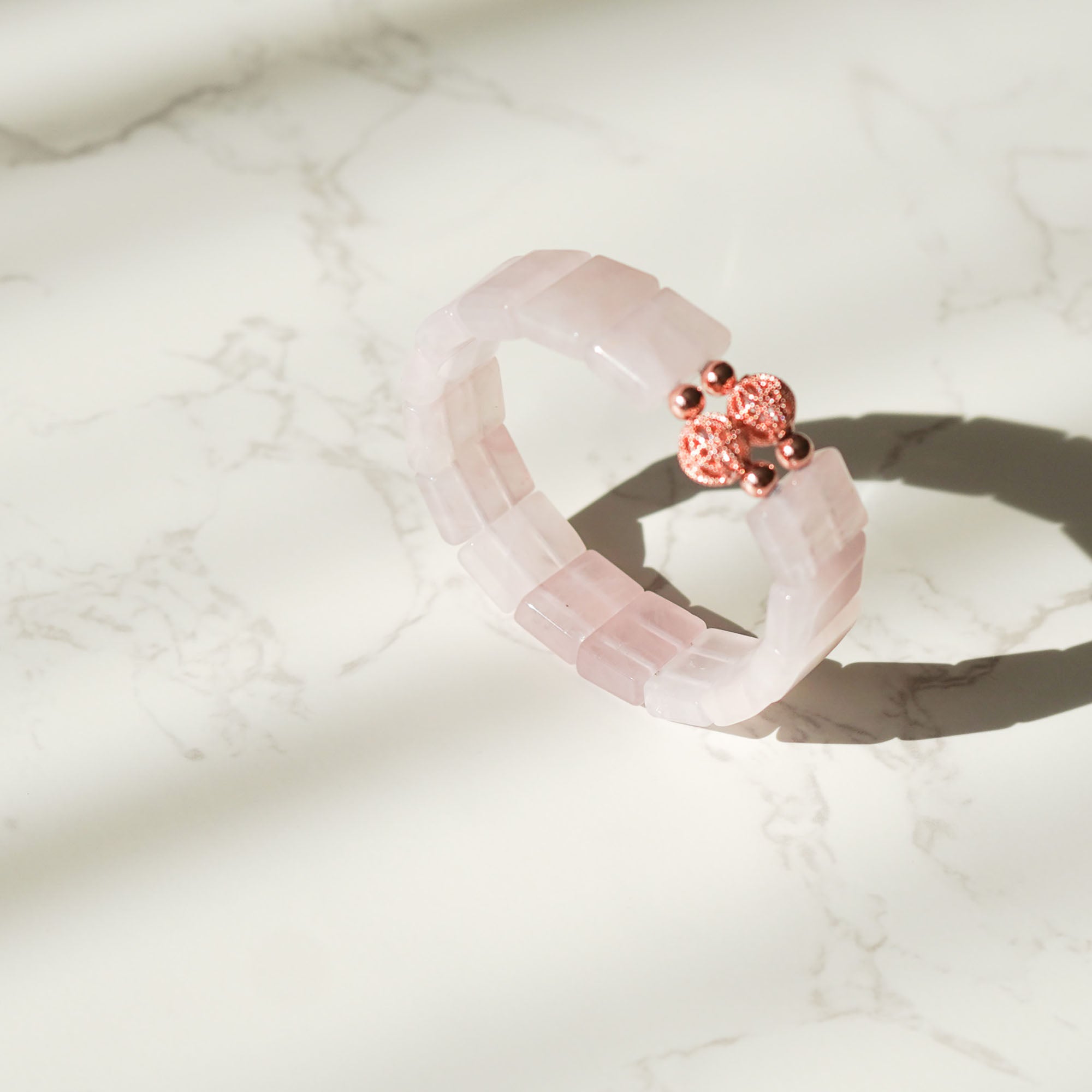 粉晶14KGF手排手鏈