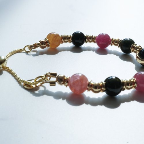 天然碧璽14GF伸縮手鏈