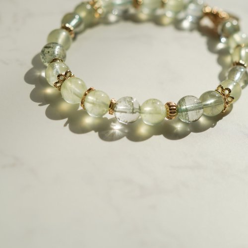 綠幽靈葡萄晶14KGF手鍊