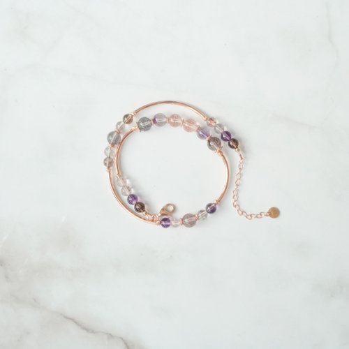 超七(super seven)925純銀包玫瑰金雙鏈