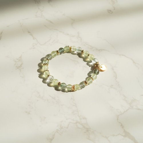 綠幽靈葡萄晶14KGF手鍊