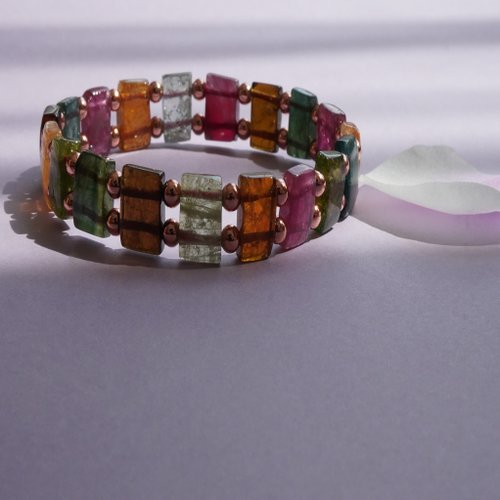 天然碧璽手排14GF手排手鏈