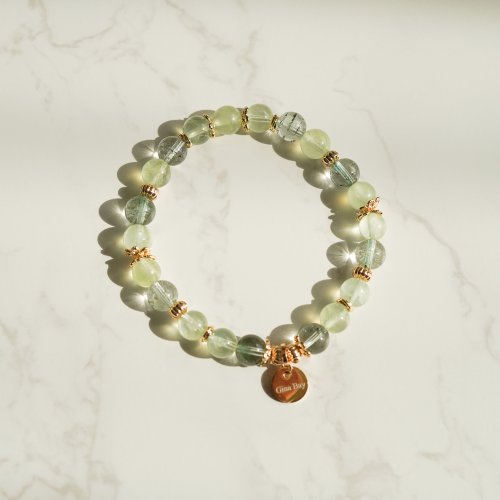 綠幽靈葡萄晶14KGF手鍊