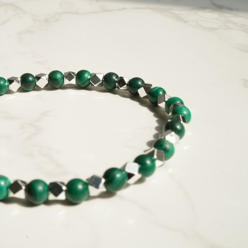 天然孔雀石14kGF手鏈