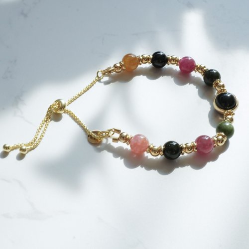 天然碧璽14GF伸縮手鏈