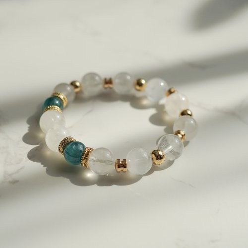 白幽靈藍晶石14KGF手鏈