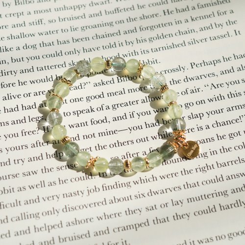 綠幽靈葡萄晶14KGF手鍊