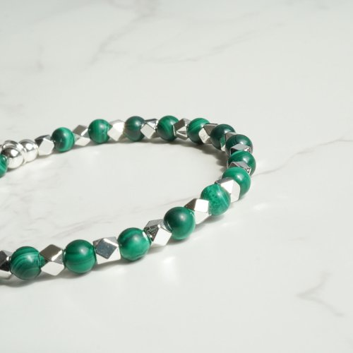 天然孔雀石14kGF手鏈