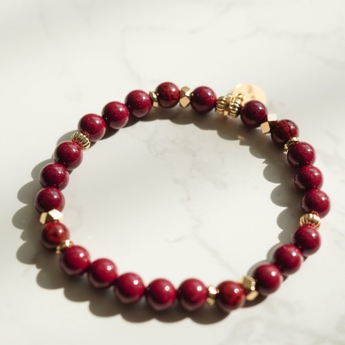 天然原礦紫晶14KGF彈性手鍊